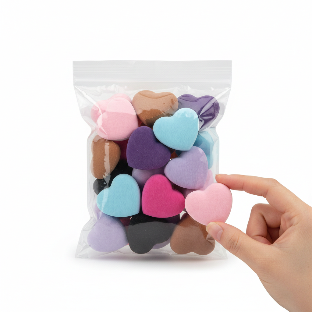 Heart Powder Puffs 20pc