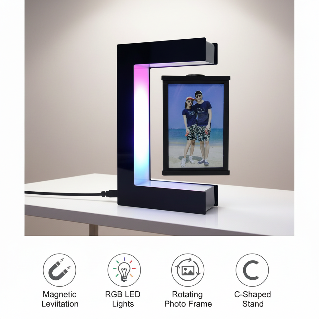 Magnetic Levitating LED Photo Frame - Features (Updated)