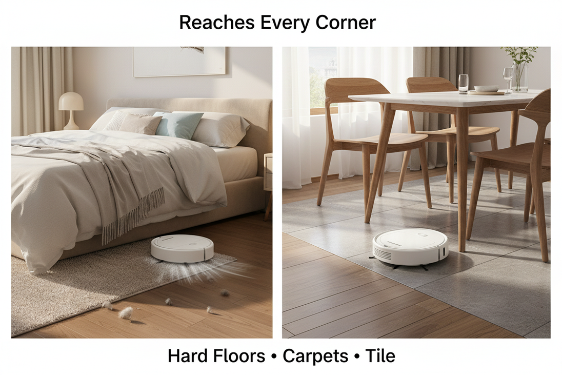 Robot vacuum in multiple rooms
