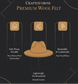Women's Wool Felt Fedora – Material