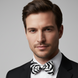 Zebra print bow tie detail shot
