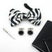 Zebra print bow tie flat lay