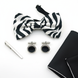 Zebra print bow tie flat lay